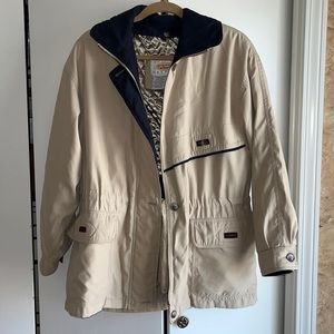 Talbots Petite water resistance khaki jacket warm liner